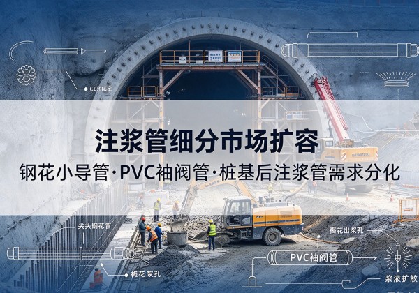 宣威注浆管细分市场扩容，隧道钢花小导管、PVC 袖阀管、桩基后注浆管需求分化